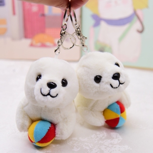 可爱海豹公仔毛绒玩具小挂件海洋动物玩偶钥匙扣书包挂饰儿童礼物