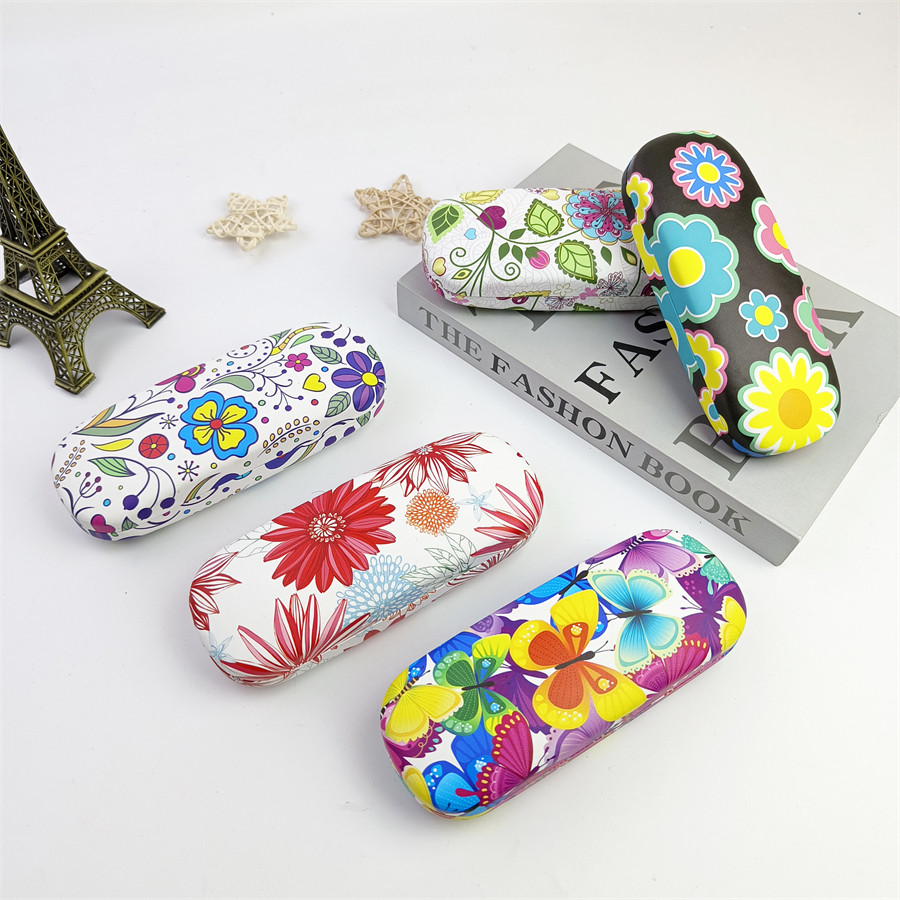 新款国风大花眼镜盒高级美观收纳眼镜墨镜太阳镜便携防尘抗压收纳