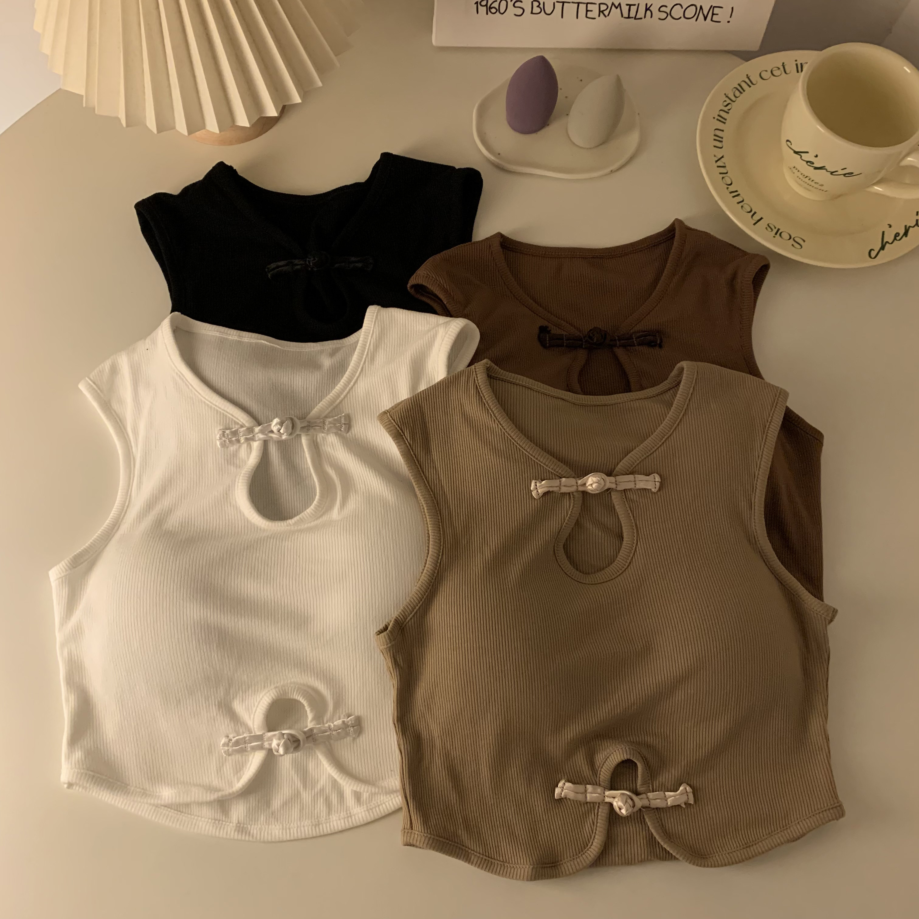 跳舞爵士舞上衣女中国风旗袍式吊带背心短款无袖jazz演出衣服装