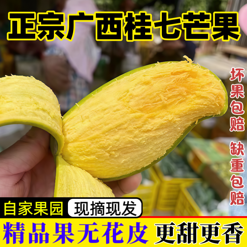 正宗广西桂七芒果新鲜果爆甜多汁