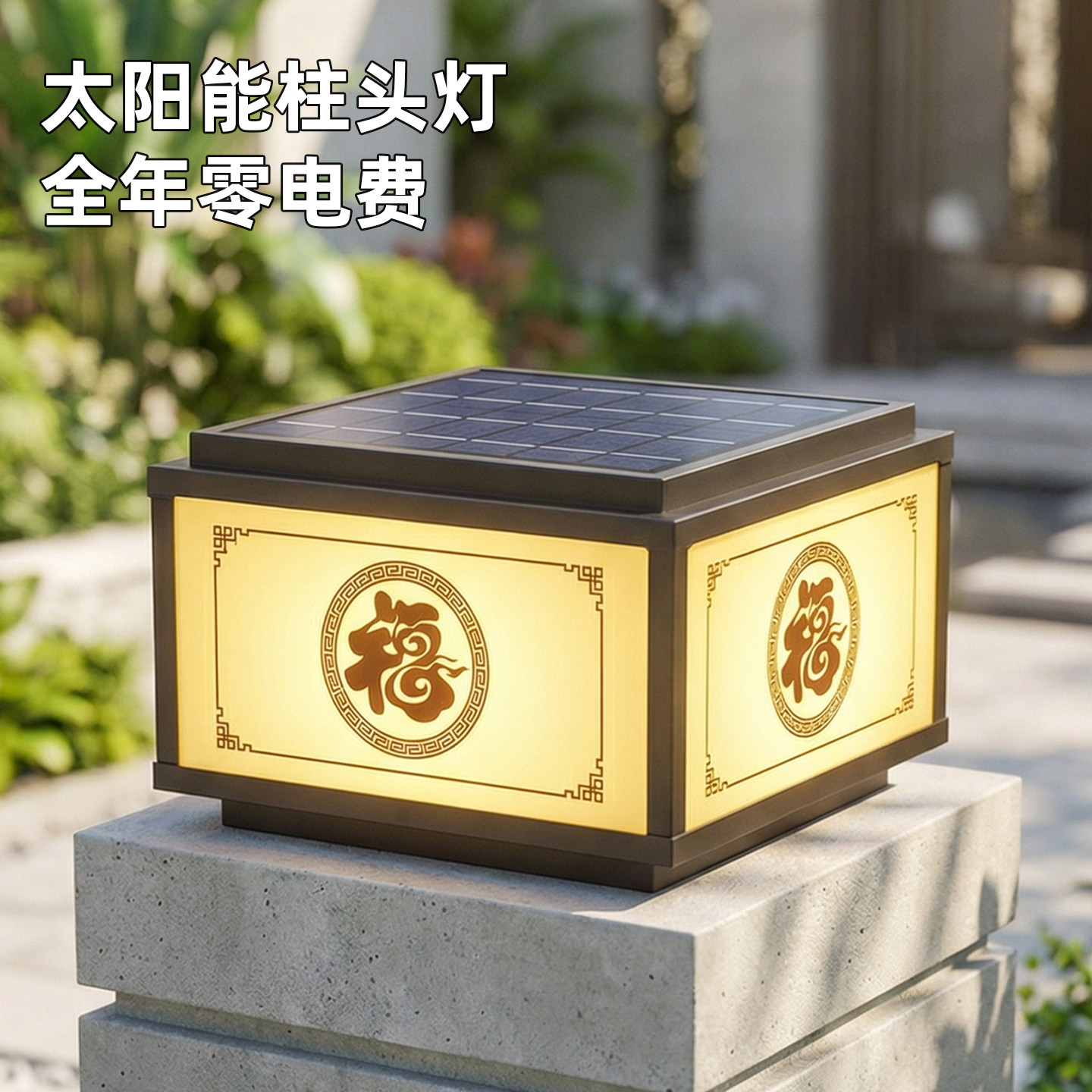 2026年新款太阳能柱头灯
