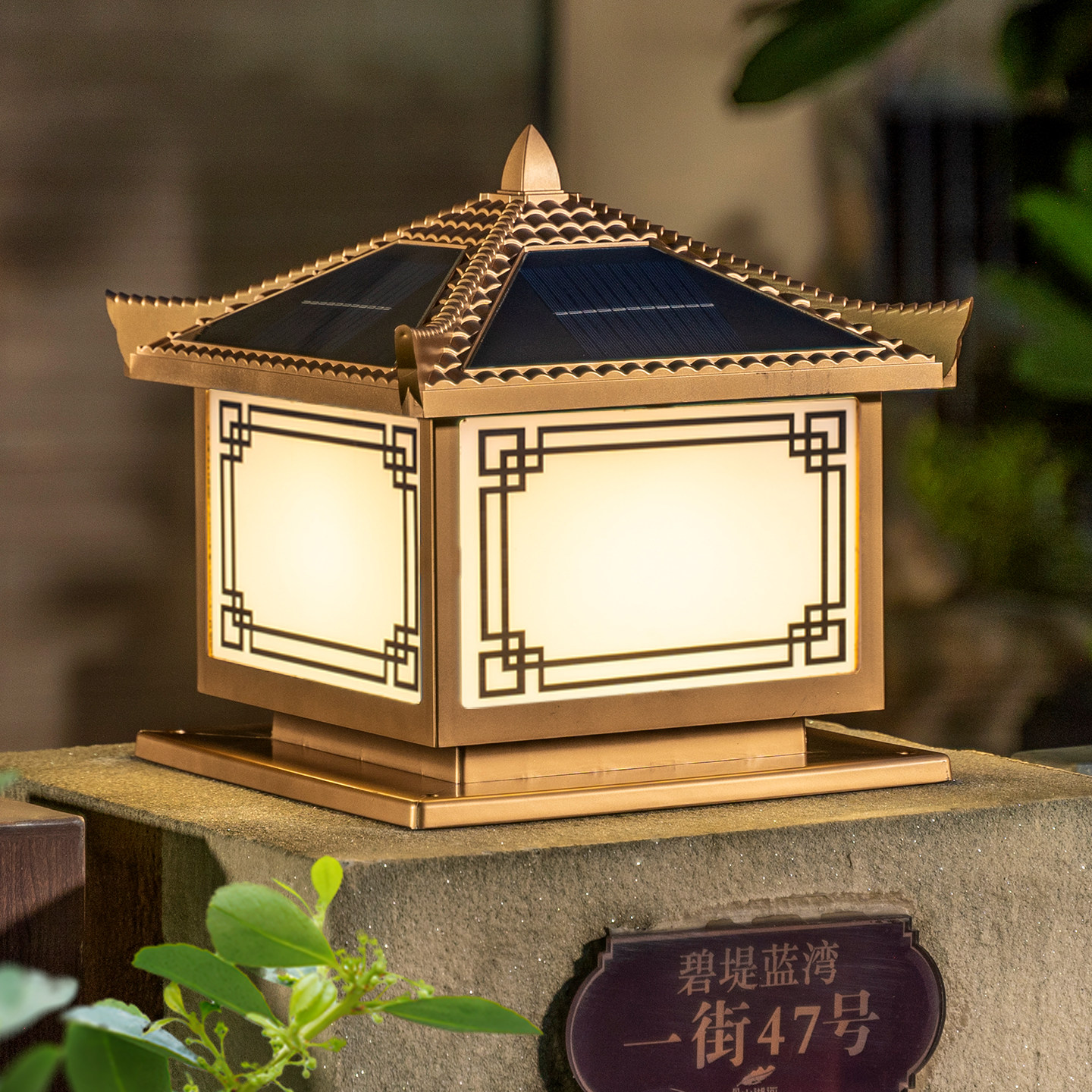 太阳能柱头灯新款庭院灯