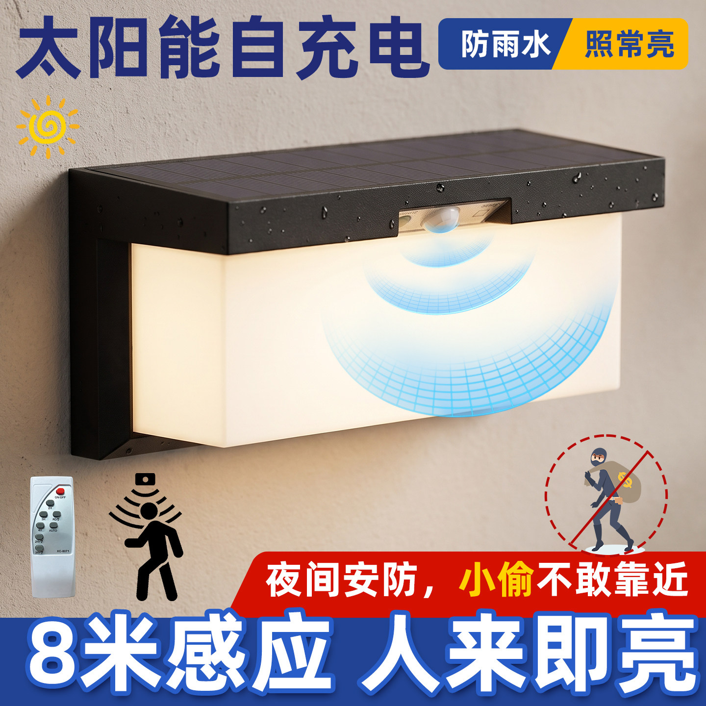 暖朵2026年太阳能人体感应壁灯