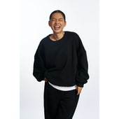 sea ｜黑白灰薄绒套头卫衣裤 see 子两件套休闲运动套装 秋冬穿搭