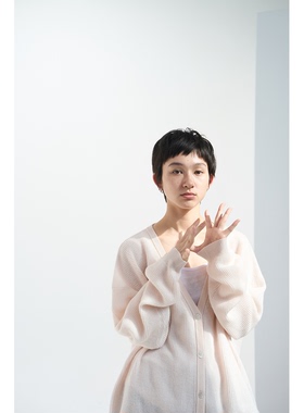 seeseao 针织开衫宽松慵懒软糯超亲肤秋季薄款长袖外穿上衣外套女