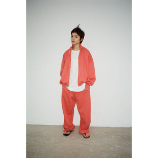 开衫 seeseao 外套红色运动套装 秋季 质感显瘦 纯棉拉链卫衣两件套装