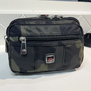 三哥品牌新款男女士腰包运动胸包休闲牛津布送爸妈多夹层帆布包包