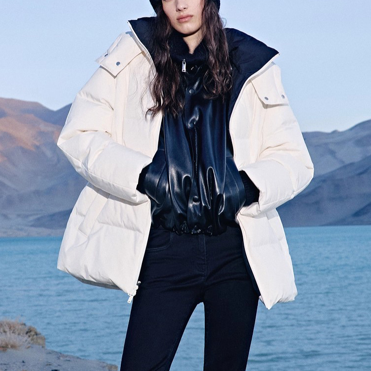 90白鹅绒抗寒羽绒服女中长款外套