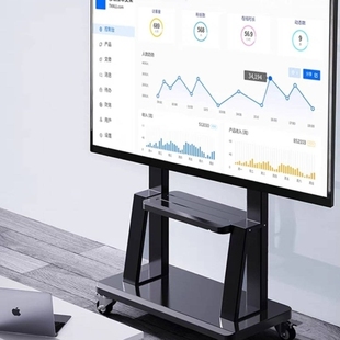 液晶电视机架子可移动落地式推车万能通用支架显示器免打孔挂架