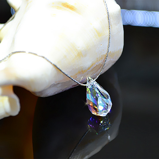 小众手工纯银轻奢新款潮水滴吊坠