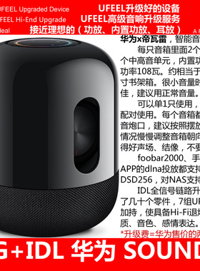 华为 帝瓦雷SOUND X小艺智能音箱UFEEL升级版 LTG+IDL 支持DSD256