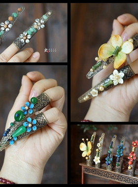 虫子家黄铜仿古董清汉女