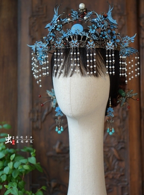 虫子家 仿清代古董发簪复古点翠色 国风配饰清汉女新娘马面裙2770