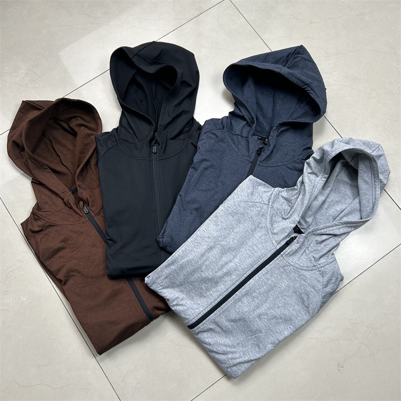 包姐外贸秋冬运动外套男连帽抓绒速干衣户外健身服  跑步服 大码