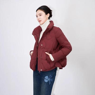 巨好看的冬装外套厚时尚通勤休闲洋气加厚羽绒服高领短款白鸭绒女