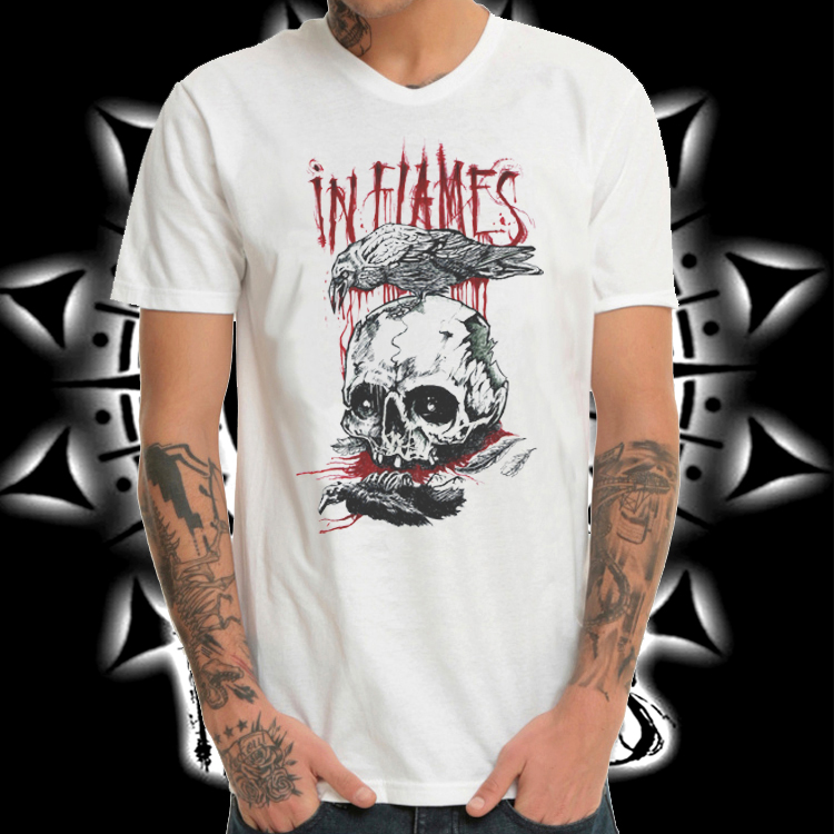 flames摇滚乐队重金属T恤