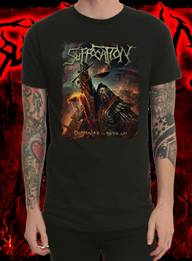 Suffocation窒息死亡重金属摇滚乐圆领短袖春夏队T恤男