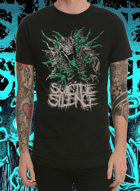 Suicide Silence自杀寂静死核重金属摇滚乐队T恤男