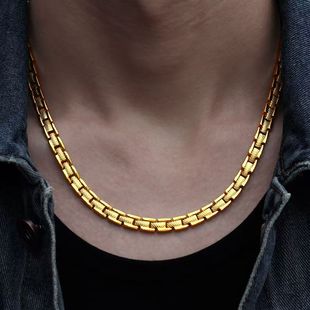 高档磁疗颈椎项链简约大方高级感不掉色防辐射助睡眠钛钢能量项圈