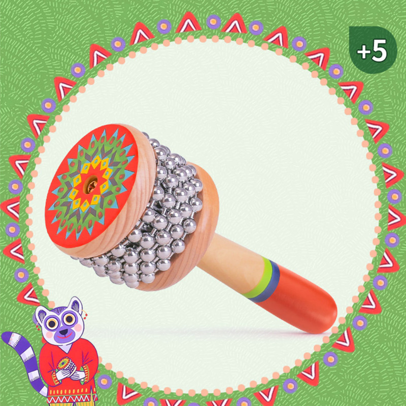 Djeco少年卡巴萨铁沙铃 打击乐器声音疗愈沙铁伴奏乐队童玩具5个,玩具/童车/益智/积木/模型,打击乐器,淘宝优惠券,粉丝福利购,淘宝优惠卷