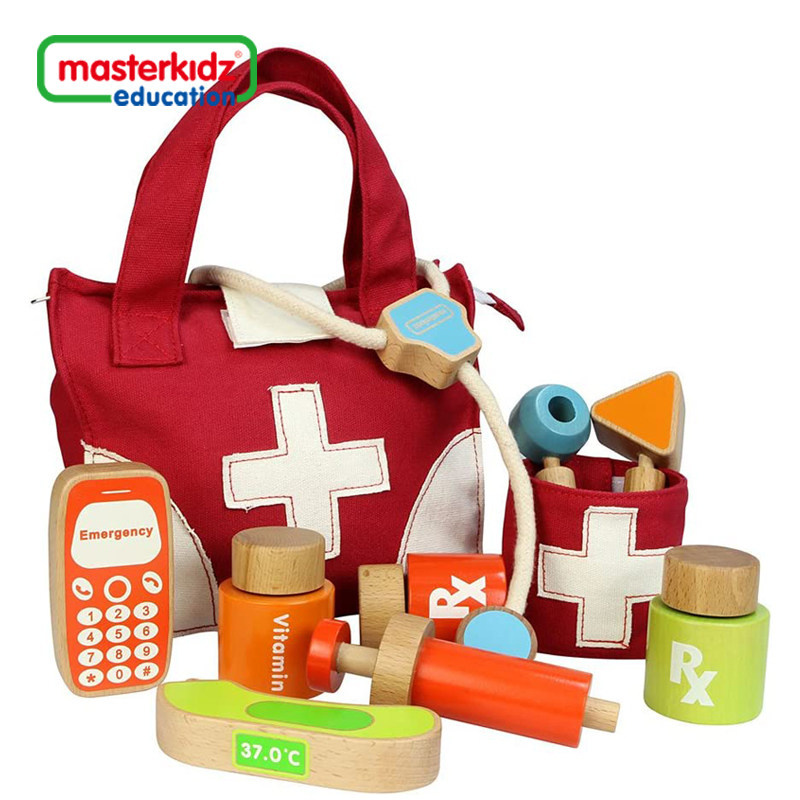 香港masterkidz我的医疗包玩具 儿童仿真医生看病治疗打针注射器