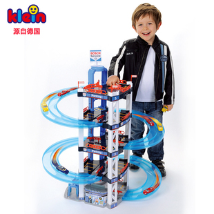 德国klein五层停车场玩具 儿童过家家拼装小汽车轨道赛车立体滑行