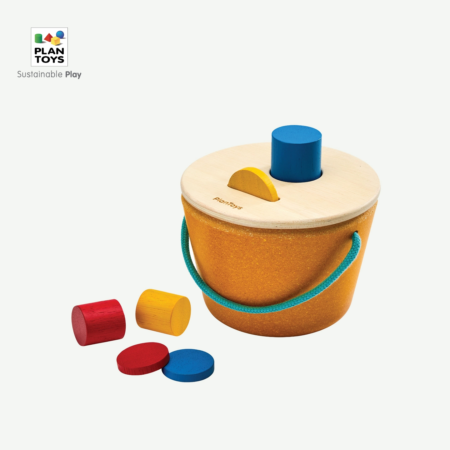 泰国Plantoys形状分类木桶5911儿童形状投放盒配对玩具益智蒙氏