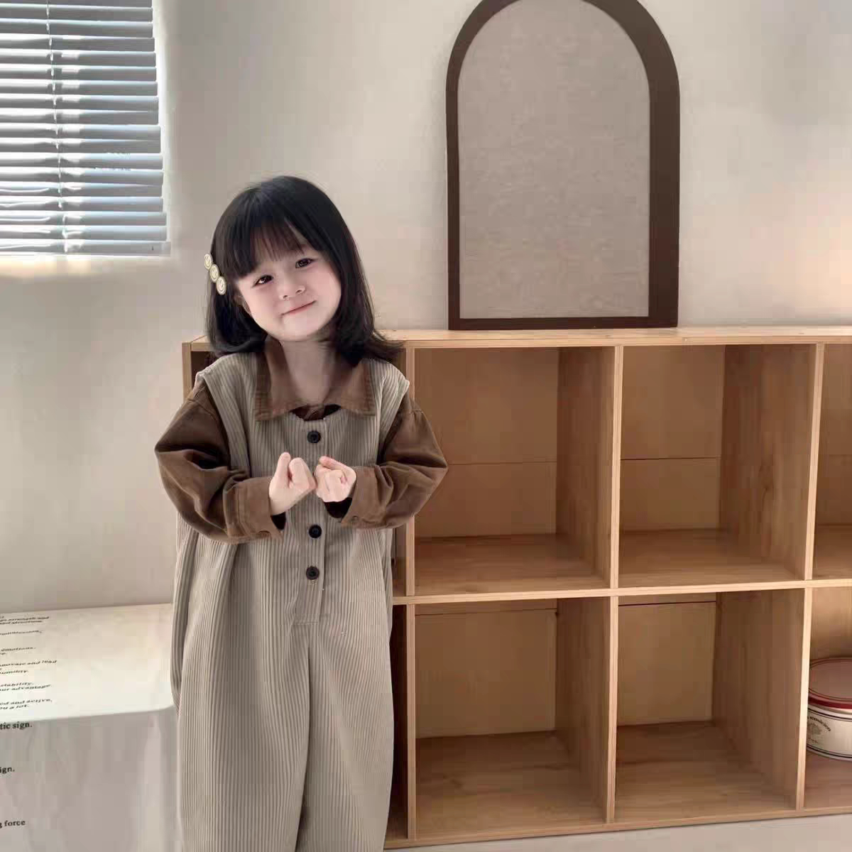 女童灯芯绒背带裤套装春秋季20套装