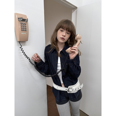 fit calling 2025新款牛仔原色百搭宽松长袖衬衫女秋冬外套上衣