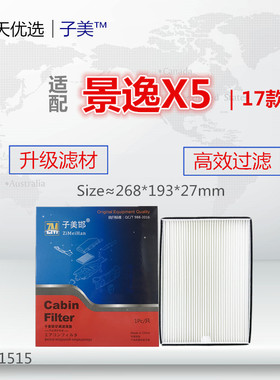 C115适配风行 F600L 景逸X5 X6 X7 M6 SX5 SX6 T5 游艇 空调滤芯