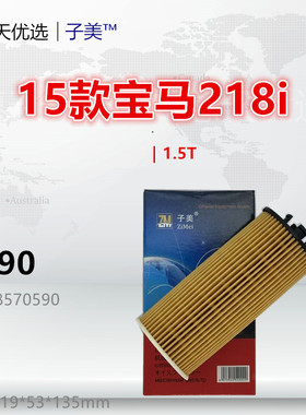 B590适配宝马118i 120i 218i 220i 225L i8 X1 X2 M235L 机油滤芯