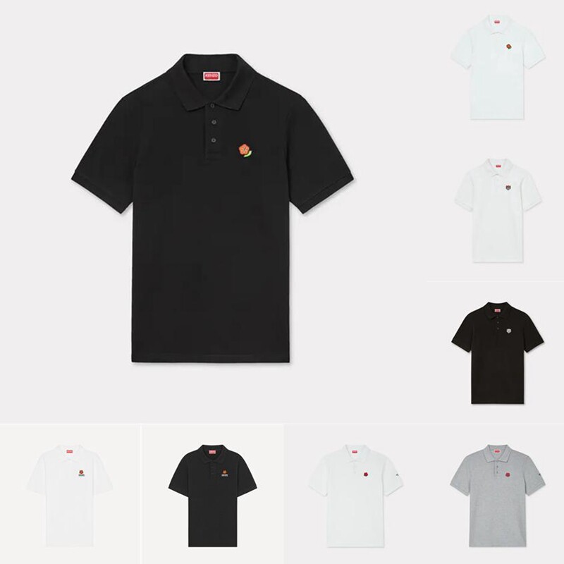 25年春夏新品/海棠花POLO衫男士短袖商务休闲时尚翻领刺绣T恤潮流