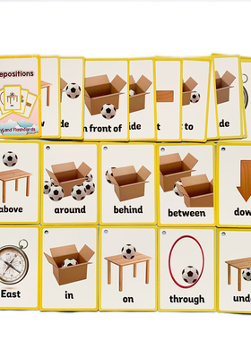 麦芽小达人点读positional位置英语分类闪卡片启蒙一套22张