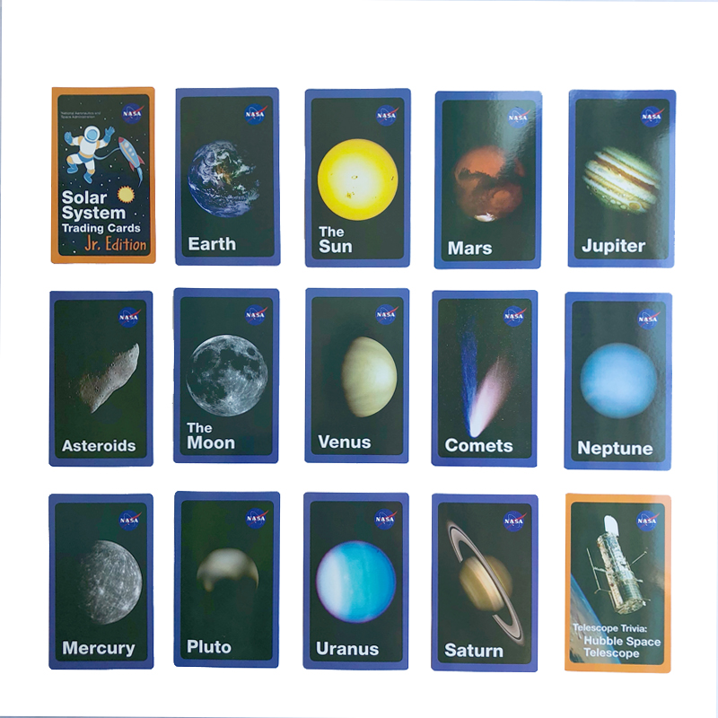 英语stem教育太空太阳系星球点读发声卡片早教启蒙NASA实物图游戏