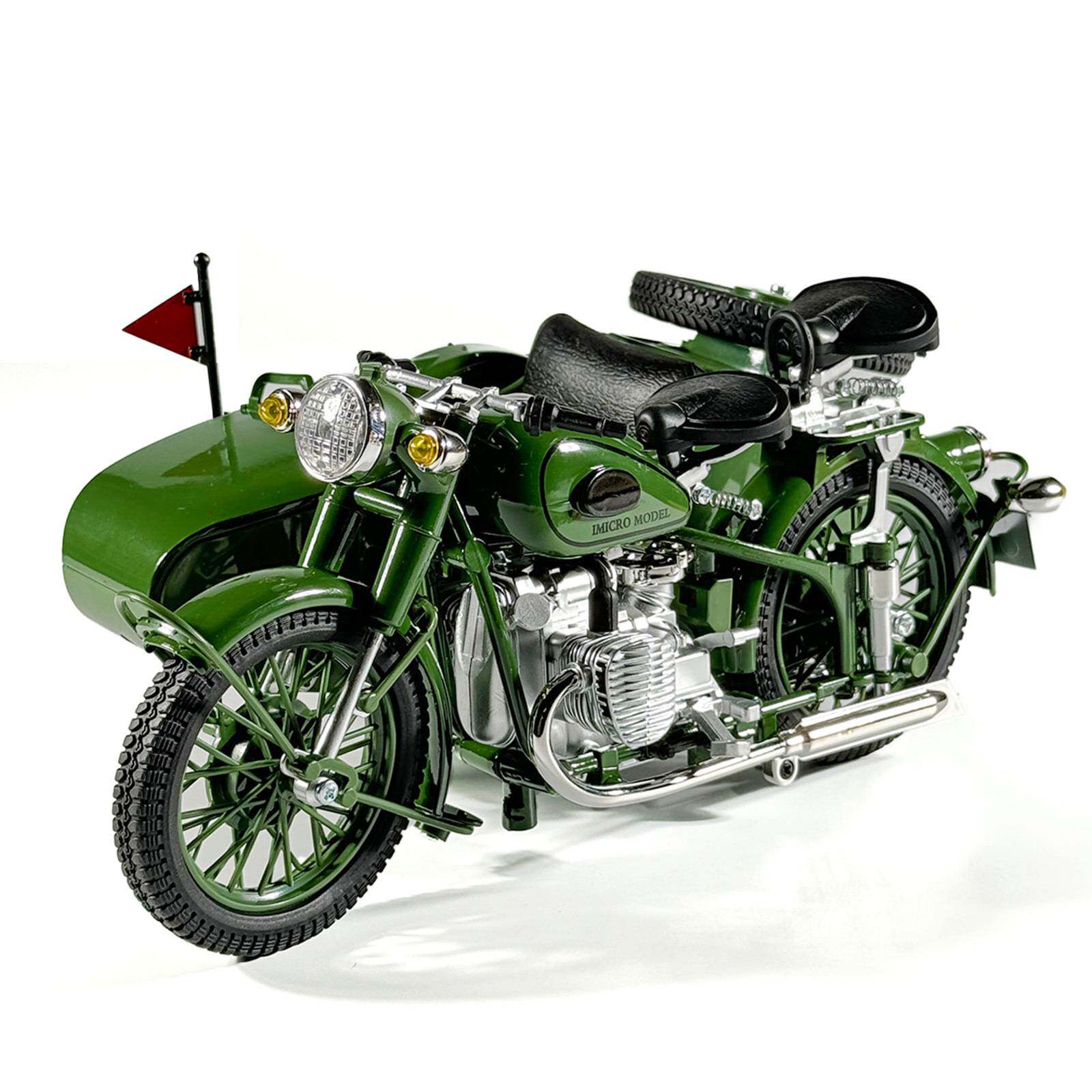 1/10挎斗三轮摩托车合金模型火车/摩托/汽车模型