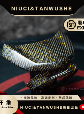 九号小牛电动车E200P摩托车改装碳纤维蜂窝斜纹锻造FC155挡风板