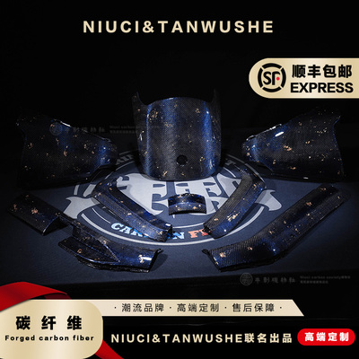 九号电动E系列E300P/E300PMK2蓝丝金箔碳纤维外壳原厂