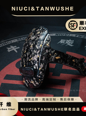 九号电动车E200P/E125/E系列挡泥瓦锻造金箔碳纤维原厂后挡泥板