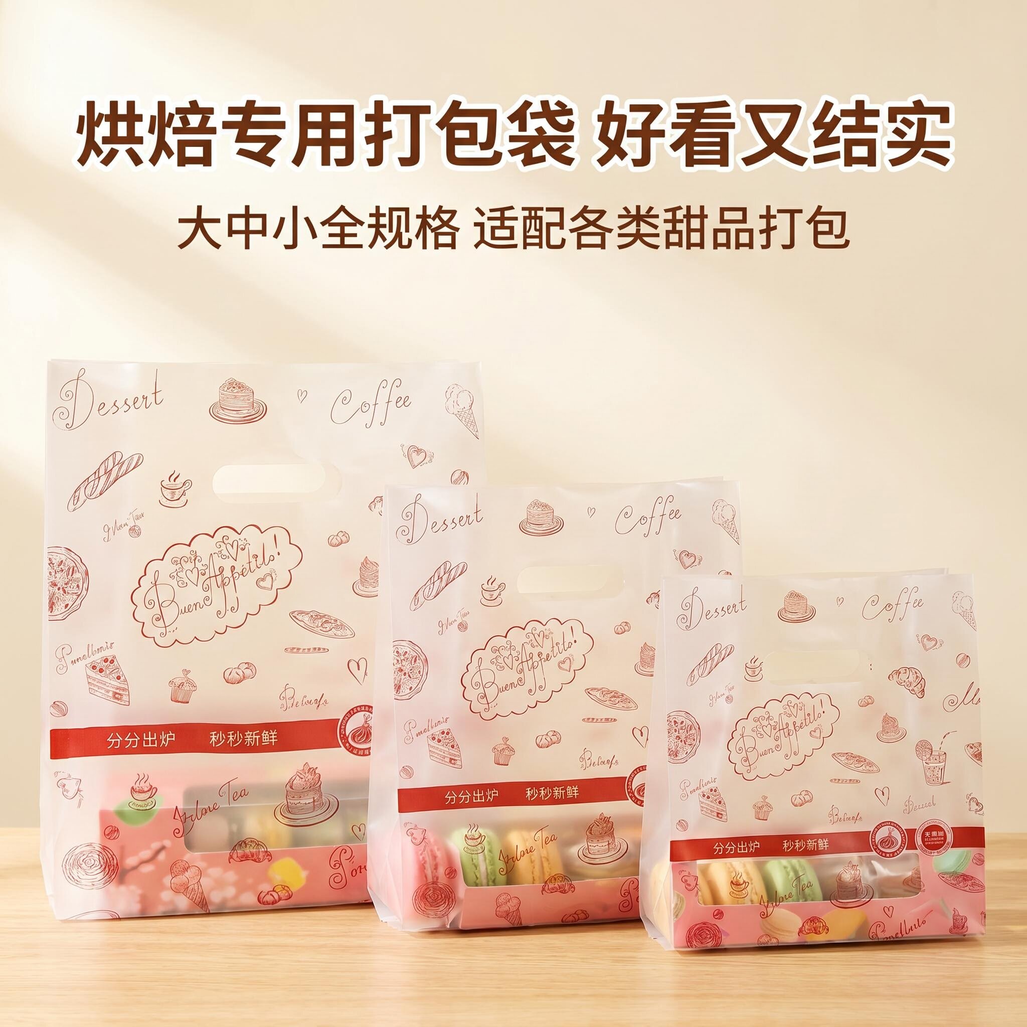 【100只】烘焙食品包装打包子