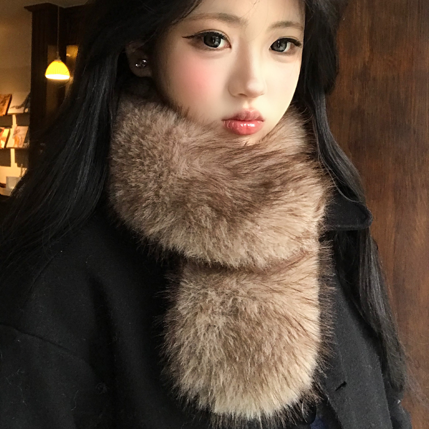 仿貂毛时髦交叉小围巾女冬季新款高级感加厚保暖防寒护颈毛领围脖,服饰配件/皮带/帽子/围巾,围巾/丝巾/披肩,淘宝优惠券,粉丝福利购,淘宝优惠卷