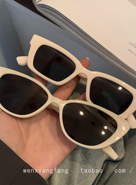 复古猫眼粉色墨镜女2025新款韩版