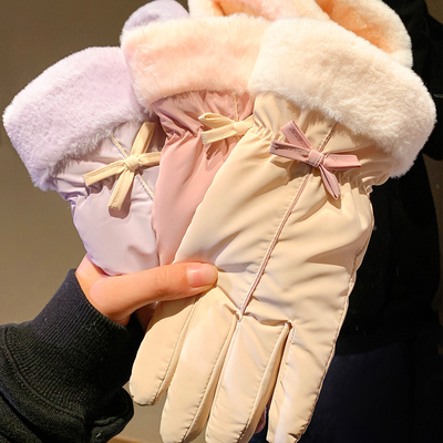 户外骑行滑雪手套女冬季加绒加厚