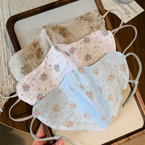 高颜值碎花3d型防晒口罩女士夏季