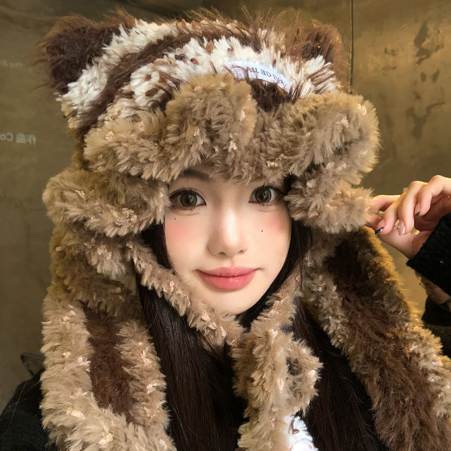 可爱兔耳朵针织毛绒帽女冬季大头围加厚保暖防寒护颈护耳雷锋帽子,服饰配件/皮带/帽子/围巾,帽子,淘宝优惠券,粉丝福利购,淘宝优惠卷