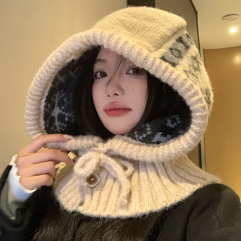 费尔岛风巴拉克拉法帽女秋冬季