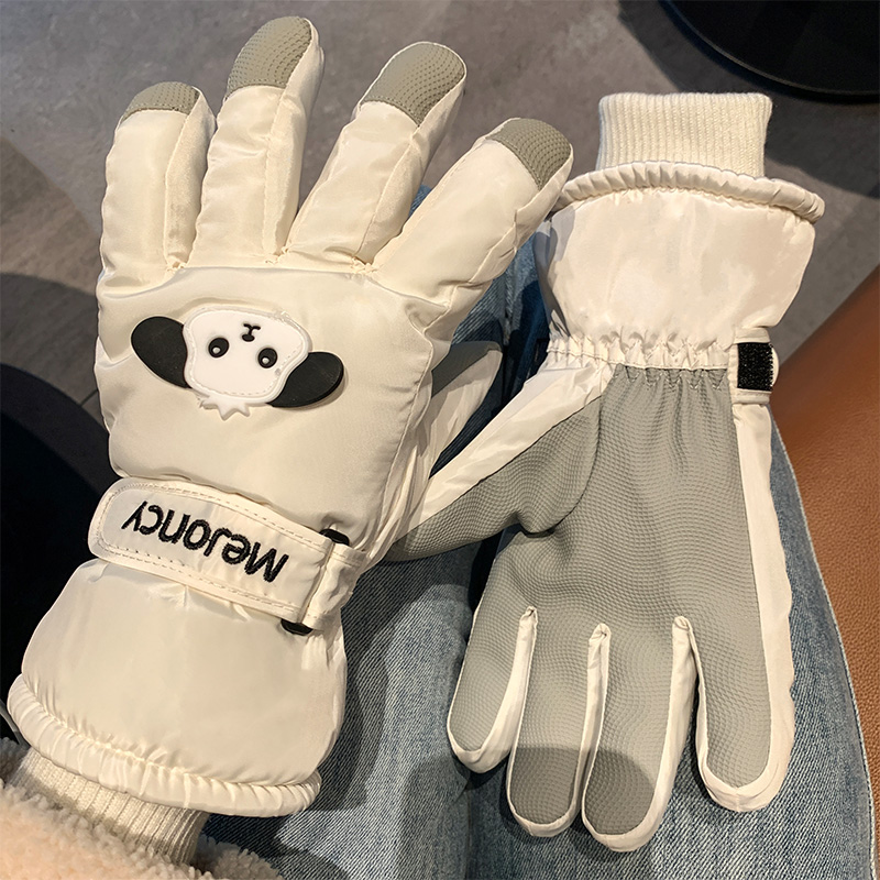 2025年新款冬季卡通小狗滑雪手套
