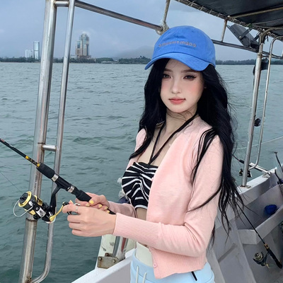 韩系字母刺绣蓝色棒球帽女士宽帽