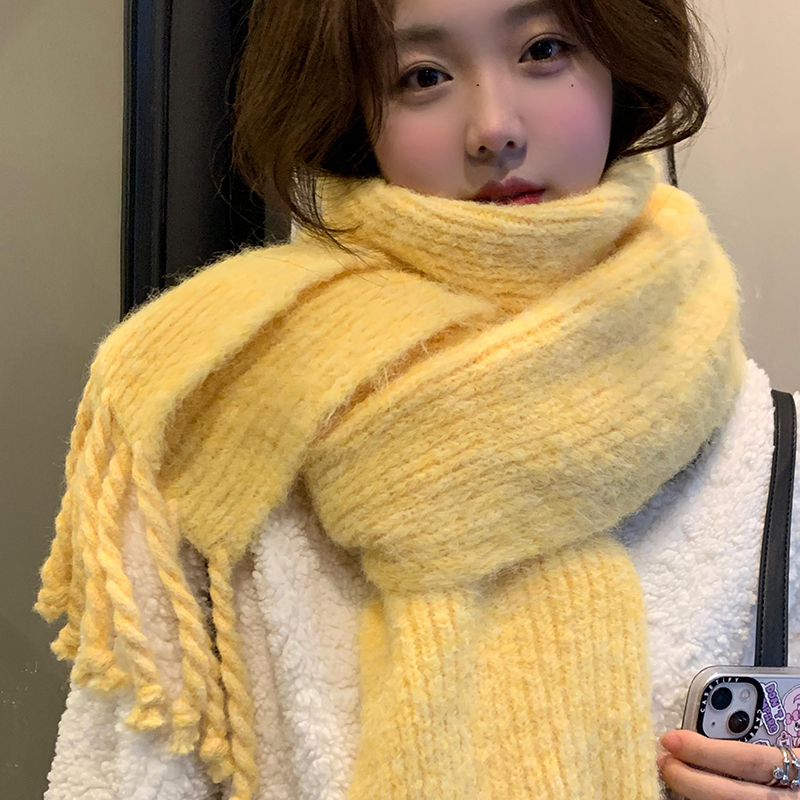 2025新款含羊毛保暖加厚围巾