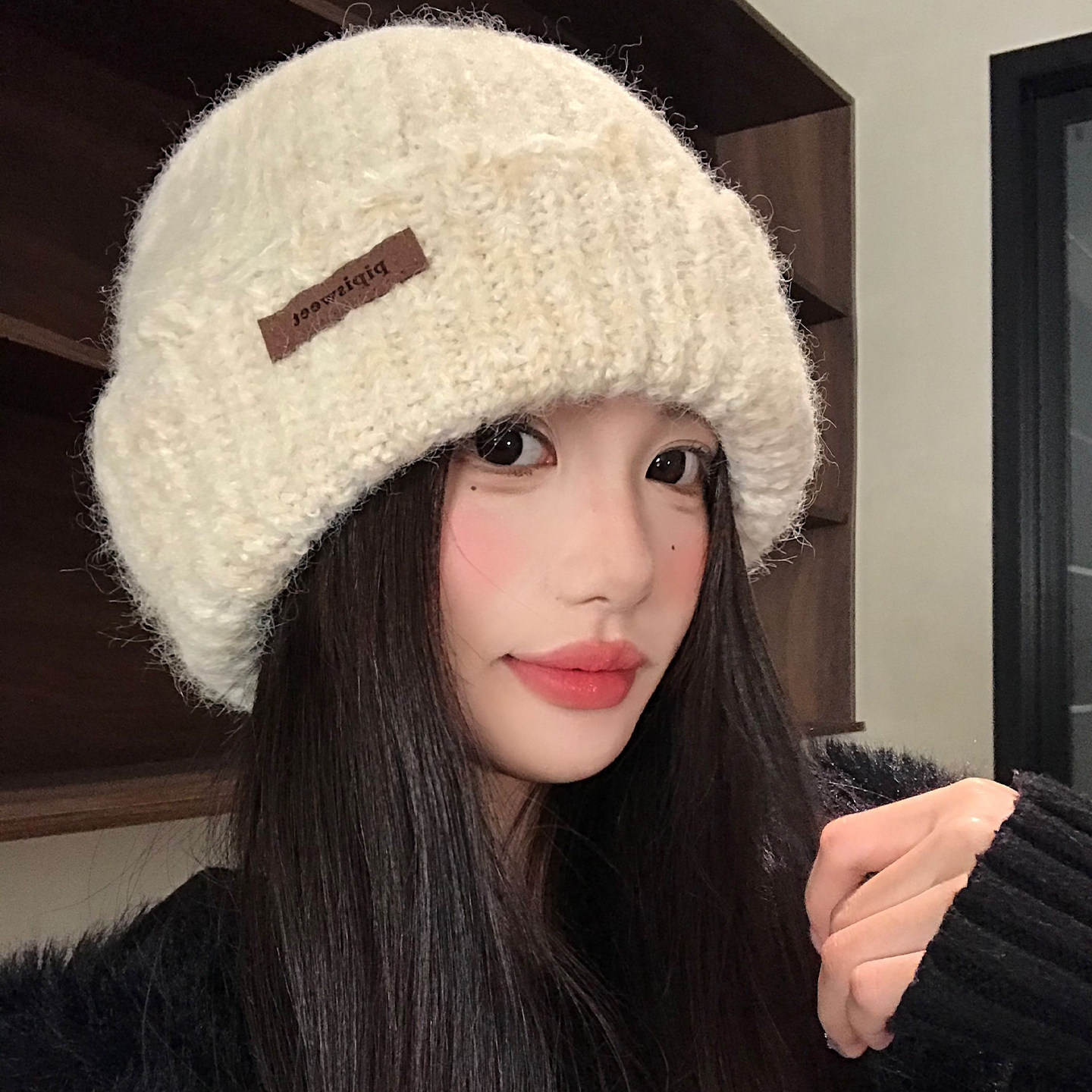 大头围简约纯色毛线帽女冬季加厚保暖冷帽显脸小韩系百搭针织帽子,服饰配件/皮带/帽子/围巾,帽子,淘宝优惠券,粉丝福利购,淘宝优惠卷