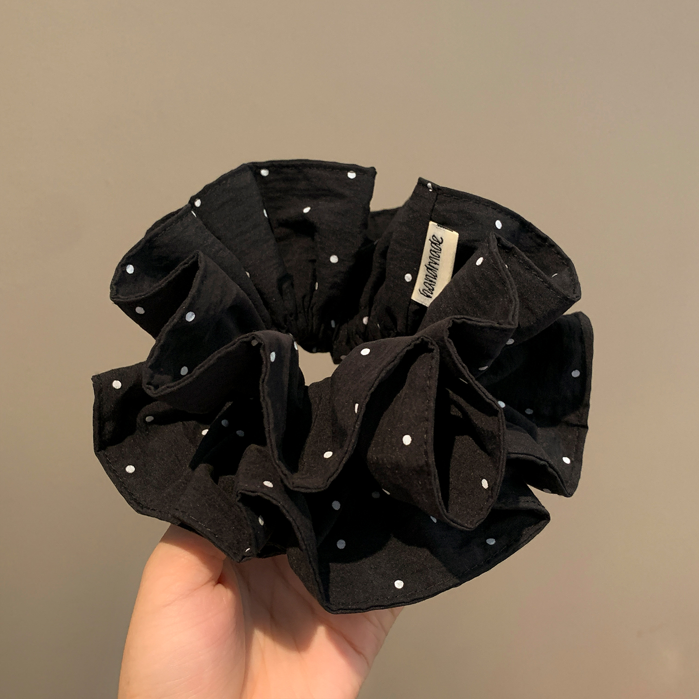 韩系高级感双层大肠发圈女慵懒风